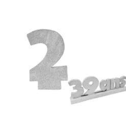 Chiffre 2 - Argent (12 cm)