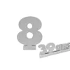 Chiffre 8 - Argent (12 cm)