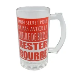 Chope à Bière "Rester Bourré"