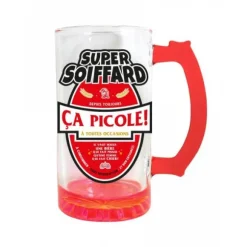 Chope à Bière " Super Soiffard " - Rouge