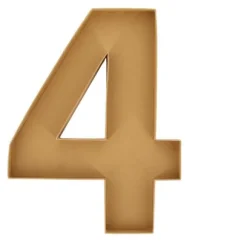 Cierge magique en forme de chiffre - Rose Gold - 14,5 cm - Chiffre au choix