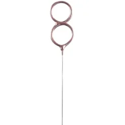 Cierge magique en forme de chiffre - Rose Gold - 14,5 cm - Chiffre au choix