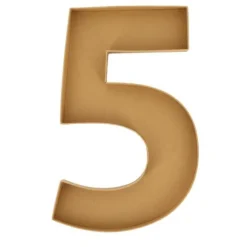 Cierge magique en forme de chiffre - Rose Gold - 14,5 cm - Chiffre au choix