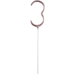 Cierge magique en forme de chiffre - Rose Gold - 14,5 cm - Chiffre au choix