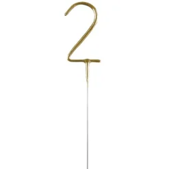 Cierge magique en forme de chiffre - Rose Gold - 14,5 cm - Chiffre au choix