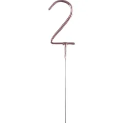Cierge magique en forme de chiffre - Rose Gold - 14,5 cm - Chiffre au choix