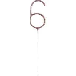 Cierge magique en forme de chiffre - Rose Gold - 14,5 cm - Chiffre au choix