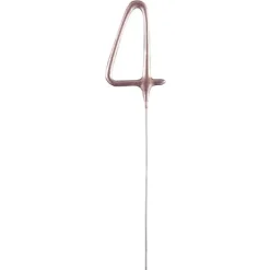 Cierge magique en forme de chiffre - Rose Gold - 14,5 cm - Chiffre au choix