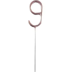Cierge magique en forme de chiffre - Rose Gold - 14,5 cm - Chiffre au choix