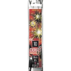 10 cierges magiques - 18 cm
