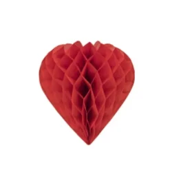 Coeur en Papier - Rouge -  30cm de Diamètre