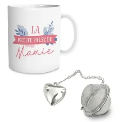 Coffret Cadeau Mug et Boule à thé - La petite pause de Mamie
