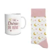 Coffret Cadeau Mug et Chaussettes - Une Chérie de rêve