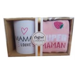 Coffret Cadeau Mug et Chaussettes - Maman Louve