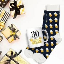 Coffret Cadeau Mug et Chaussettes pour homme - Âge au choix