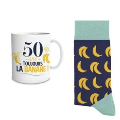 Coffret Cadeau Mug et Chaussettes pour homme - Âge au choix
