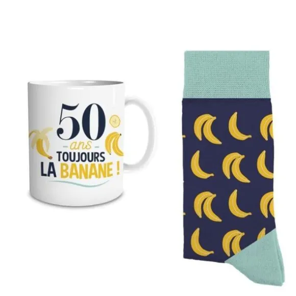 Coffret Cadeau Mug et Chaussettes pour homme - Âge au choix