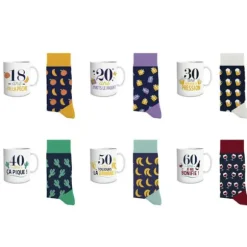 Coffret Cadeau Mug et Chaussettes pour homme - Âge au choix