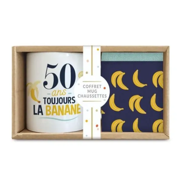 Coffret Cadeau Mug et Chaussettes pour homme - Âge au choix