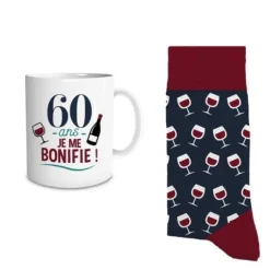 Coffret Cadeau Mug et Chaussettes pour homme - Âge au choix