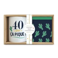 Coffret Cadeau Mug et Chaussettes pour homme - Âge au choix