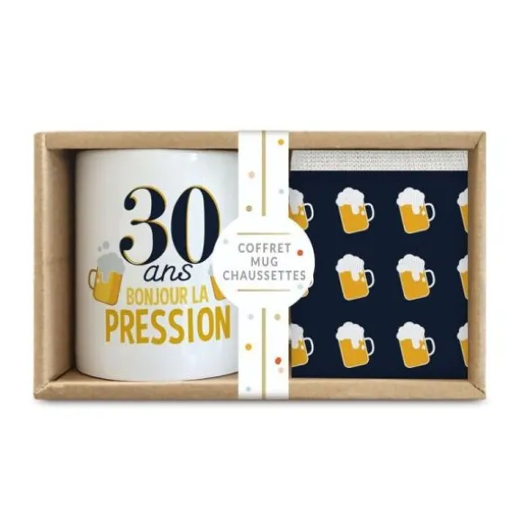Coffret Cadeau Mug et Chaussettes pour homme - Âge au choix
