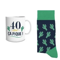 Coffret Cadeau Mug et Chaussettes pour homme - Âge au choix