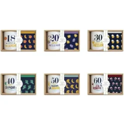 Coffret Cadeau Mug et Chaussettes pour homme - Âge au choix
