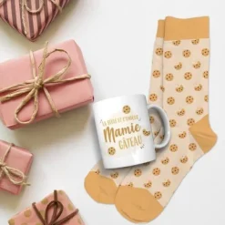 Coffret Cadeau Mug et Chaussettes - Mamie Gâteau