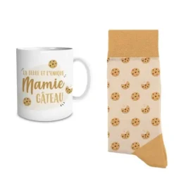 Coffret Cadeau Mug et Chaussettes - Mamie Gâteau