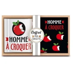 Coffret Cadeau Mug et Chaussettes - Homme à croquer