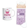 Coffret Cadeau Mug et Chaussettes - Super Mamie