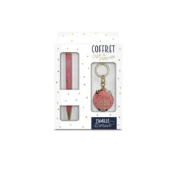 Coffret Cadeau Stylo et Porte-clés - Mamie Chérie