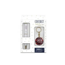 Coffret Cadeau Stylo et Porte-clés - Tata d'amour