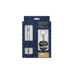 Coffret Cadeau Stylo et Porte-clés - Un Tonton qui déchire