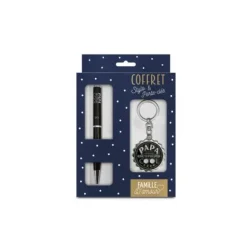 Coffret Cadeau Stylo et Porte-clés - Papa super cool