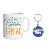 Coffret Mug "Merci Papa" et Porte-clés "Meilleur Papa"