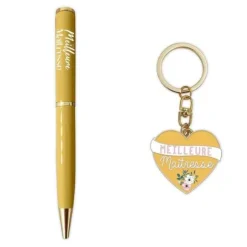 Coffret Porte-Clé et Stylo - Meilleure Maîtresse