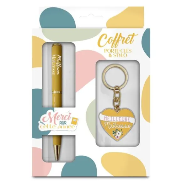 Coffret Porte-Clé et Stylo - Meilleure Maîtresse