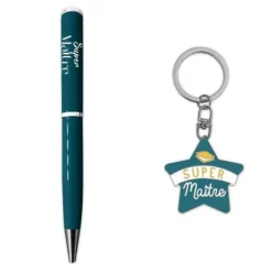 Coffret Porte-Clé et Stylo - Super Maître