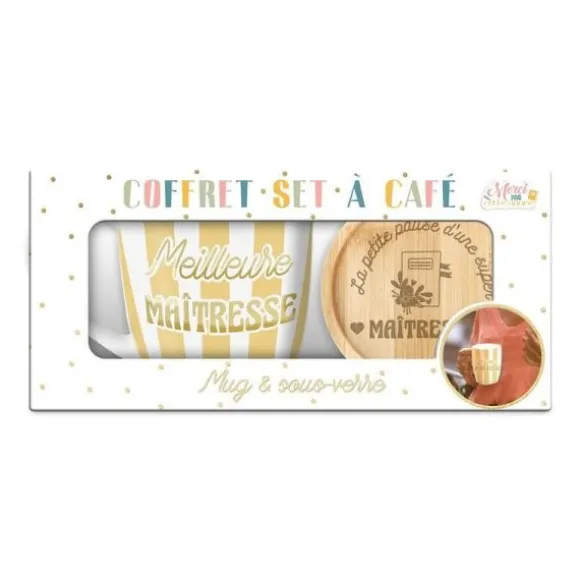 Coffret Tasse à Café - Maîtresse - Collection Merci pour cette année