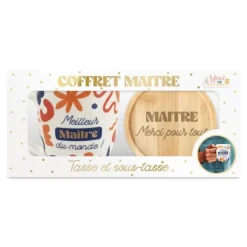 Coffret Tasse à café "Meilleur Maître du monde !" - Collection Merci pour cette année