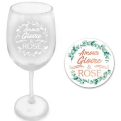Coffret Verre à Vin " Amour, Gloire et Rosé "