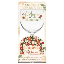 Coffret Verre à Vin - Maman - Collection Maman Chérie