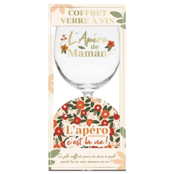 Coffret Verre à Vin - Maman - Collection Maman Chérie