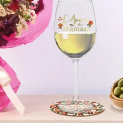 Coffret Verre à Vin - Maman - Collection Maman Chérie