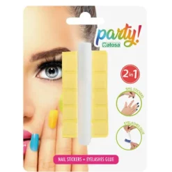 Colle pour faux cils + Stickers pour faux ongles