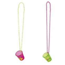 Collier de perles avec verre - Couleur au choix