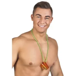 Collier de perles avec verre - Couleur au choix