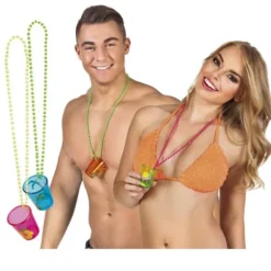 Collier de perles avec verre - Couleur au choix